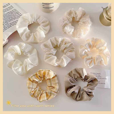 Silk Scrunchies Print Leopard Scrunchie Set Elastic