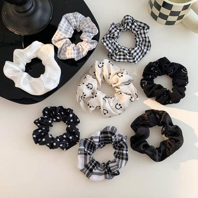 Silk Scrunchies Print Leopard Scrunchie Set Elastic