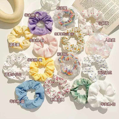 Silk Scrunchies Print Leopard Scrunchie Set Elastic