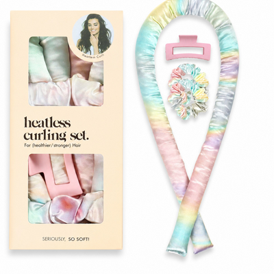 Curling iron satin heatless curling iron set