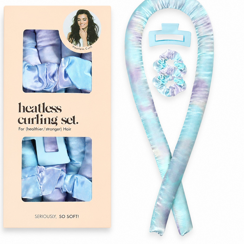 Curling iron satin heatless curling iron set